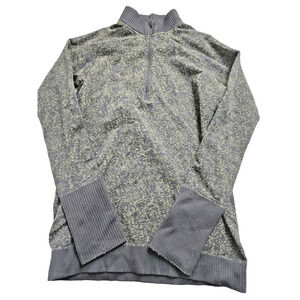 Lululemon Rest Less 1/2 Zip‎ Pullover Black Armory Long Sleeve Gym Run Size 6